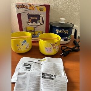 RARE NEW Pokemon Hot Pot With Ceramic Ramen Bowls & Wooden Chopsticks SOLD OUT